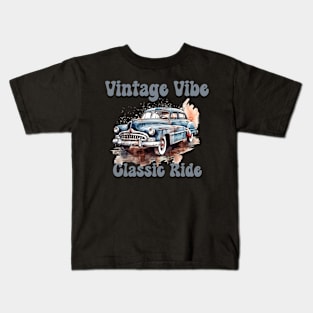 retro car Vintage vibe classic ride Kids T-Shirt